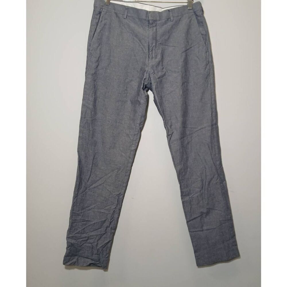 J.crew Ludlow‎ Baird mcnutt mens 34/32 Irish linen spring summer  pants gray